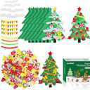 Elcoho 30 Kits Creative DIY Foam Christmas Tree for Making Funny Tree Assortment Christmas Foam Stickers for Holidays Party Activities