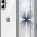 TAURI for iPhone 17 Case, Anti-Yellowing with Screen Protector, Military-Grade Protection Shockproof Slim Phone Case for iPhone 17, Grey