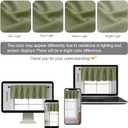 Chyhomenyc Sage Green Valances for Window, Room Darkening Short Curtains for Kitchen Bedroom Living Room, Rod Pocket Top Small Window Treatment Valance RV Bunk Panels, 60" Wx18 L, 2 Pieces
