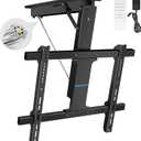 MOUNTUP Electric TV Ceiling Mount with Remote, Motorized Flip Down Ceiling TV Mount, Fits for Most 42-70" Screens Flat/Pitched Roof, Max VESA 600 x 500 mm Up to 88 Lbs, Black