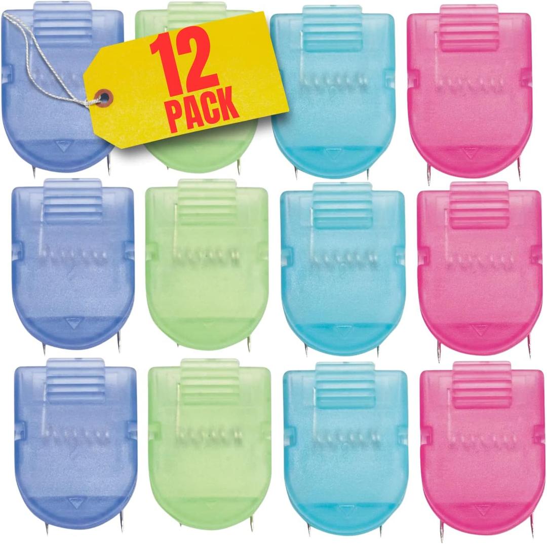 1InTheOffice Cubicle Clips, Assorted Colors, "12 Pack"