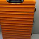 Amazon Basics 3-Piece Hardshell Spinner Luggage Set (21", 26", 30"), Expandable, Scratch-Resistant Surface, Four Multi-directional Wheels, Orange