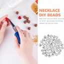 3 x EXCEART 100pcs Volleyball Beads for Jewelry Making | 15mm Acrylic Sports Beads with Big Hole for DIY Bracelet Necklace & Pen Making