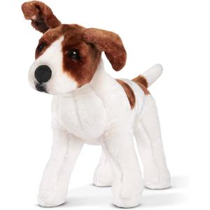 Melissa & Doug Giant Jack Russell Terrier - Lifelike Stuffed Animal Dog (Over 12 inches Tall), 16.55 x 15.75 x 6.3