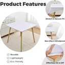 Outdoor Tablecloth White Small Square Elastic 38x38 Inch Stretch Card Table Cover with Spandex Fabric Wrinkle Free Fitted Table Cloth Non Slip Washable for Kitchen Dining Patio Party
