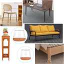 3 x Chair Leg Protectors for Hardwood Floors, Felt Chair Furniture Pads feet Covers for Wood Hardwood Floors Protector, Clear Square Silicone Felt Pads for Smooth Moving 16Pcs (Fit 0.6 "to 0.7")