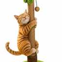 RPZ Palm Tree Cat Scratching Post for Indoor Cats, Tall Sisal Cat Scratcher Tree with Sturdy Base, Cute Cat Scratch Post for Kittens & Adult Cats