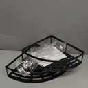 Corner Shower Caddy, 2 Pack Adhesive Bathroom Shower Corner Organizer Shelf, No Drilling Rustproof Wall Mounted Shower Storage Rack Shampoo Holder Organizer (Black)