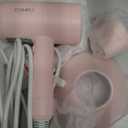 Hair Dryer with Diffuser, CONFU Hair Dryers for Women, Blow Dryers for Men, Hairdryer with Diffuser Attachment, Portable Lightweight Fast Drying Negative Ion Hairdryer for Home (Pink)