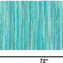 Cotton Hand Woven Chindi Runner Rug 2x6 Feet - Teal, Durable Rectangular Large Door Way Rag Rugs Ideal for Hallways, Kitchen, Bedroom, Nursery Room | Green Soft Reversible Floor Mat for Kids Space