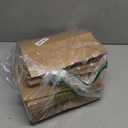 COGLARING 50Pcs 11x6x11 Brown Kraft Paper Bags with Handles, Die Cut Tote Bulk for Retail Shopping Takeout Bakery Gift Bags