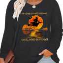 Women Plus Size Halloween Shirts Sanderson Sisters Shirt Long Sleeve Hocus Pocus Halloween Tee Tops (X-Large, P2)