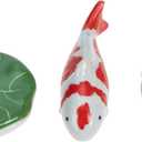 Sewroro 3Pcs Ceramic Ball Fish Tank Float Artificial Aquarium Fishes Aquarium Decor Floating Ornament Ocean Sea Animals for Aquarium Fish Figurines Decors 10x4cm