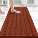 Bcoimo 44"×24" Chenille Bath Mat – Non-Slip with Backing Bath Rug Ultra-Absorbent and Machine Washable Bathroom Mat Quick-Dry Design. Ideal for Bathroom and Tub Areas