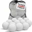 Liberty Imports 12 PCS Toddler & Little Kids Replacement T Ball Baseball Balls - Jumbo Plastic T-Balls with Mesh Bag, 3.5-inch Oversized Tballs for Totsports T-Ball Set, Softball, Training