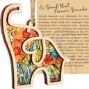 Best Friend Birthday Gifts for Women, Friendship Elephant Ornament with Story Card, Friendship Gifts for Women, Birthday Presents for Best Friends Sisters Special Bond Decor, Suncatcher (Yellow)