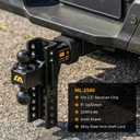CAMMOO Adjustable Trailer Hitch, Tow Hitch Fits 2.5 inch Receiver, 8inch Rise/Drop Hitch, 2" and 2-5/16" Ball Hitch, 22000 LBS GTW Truck Hitch with U-Shaped Alloy Steel Anti-Theft Pin, Black