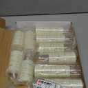 Homemory 12Pcs Flameless Candles with Star String Fairy Lights, Flickering Battery Operated Candles, LED Fake Candles with Remote and Timer, Christmas, Weddings, Home Decor, White (12pcs, D2.2"x H5"6"7")