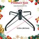 Vanleonet Christmas Tree Stand,Universal Folding Xmas Tree Base, Replacement Metal Tree Stand Base for 4-8Ft Christmas Artificial Trees, Fits 0.5-1.57In Tree Pole (Green)