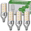 LED Corn Light Bulb E12 Base 80W Equivalent 900 Lumen 3000K Warm White 7W Non-dimmable LED Corn Bulbs Pack of 4