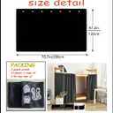 Heavy-Duty Blackout Bottom Bunk Bed Curtains Privacy Canopy Twin Size for Home Dorm, 2 Panels, Black