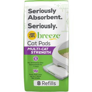 Purina Tidy Cats Cat Litter Breeze Pads Refill Pack Multi Cat Litter Pads - 8 ct. Bag