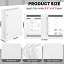 Henoyso 4 Pcs 8.5" x 14" Legal Size Binder, 3 Ring, 2 Inch, White