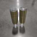 Goodluck 50PCS 12oz Gold Plastic Cups for Party, Disposable Gold Rim Cups, Plastic Cocktail Glasses for Wedding Thanksgiving, Christmas, and Parties