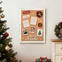 Cork Board Bulletin Board, 24" x 18" Corkboard for Wall, Rustic Wooden Frame, Decorative Hanging Pin Board for Office Home School Decor