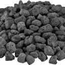Mr. Fireglass Natural Lava Rock, 0.8"-1.2" Medium Volcanic Lava Rock for Indoor & Outdoor Fire Pits, Fireplaces, Fire Bowls & Fire Table, Decorative Garden Landscaping, Potted Plants -10 Pounds, Black