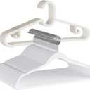 GETORO Velvet Hangers - 50 White/10 Beige Non Slip Felt Hangers for Coats, Pants, Dresses