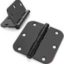 Haidms 24 Pack Oil Rubbed Bronze Door Hinges 3.5 Inch Brushed Bronze Interior Door Hinges with 5/8" Radius Corner Removable Pin