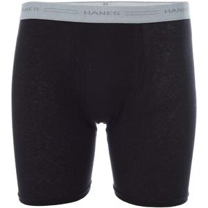 Hanes Men's 10-Pack Boxer Briefs with Comfort Flex Waistband (L, Black)