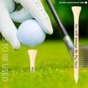 Deekin 90 PCS Christmas Dad Golf Gifts for Men, 3-1/4 inch Funny Wooden Golf Tees with Warm Words and Kraft Box, Golfing Gifts Presents for Dad Grandpa Grandfather (Multicolor)