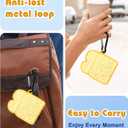 Boaretiu Cute Case for AirPods 2nd/1st - Funny 3D Soft Silicone Design Cover with Carabiner for Women Girls Girly Boys for Air Pods 1st/2nd, Bread