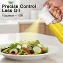 NYXVAULTA 300ml Glass Olive Oil Spray Bottle : (Only supports spray use), with precise dosage control. Suitable for kitchen and air fryer, applicable to salad, frying, and grilling scenarios. (White)