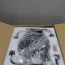 LEDIARY Ceiling Fans with Lights and Remote, 24'' Low Profile Ceiling Fan with Light, 3000-6000K Dimmable Fandelier LED Fan Light, 6 Wind Speeds, Black Modern Flush Mount Ceiling Fan for Bedroom