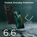 Motorola Moto G (2025/2026) & G Play (2026) Rugged Protective Case- Black - Precision fit, Military Grade Shock Absorbing Cover for Enhanced Phone Grip, Drop Protection