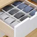 40PCS Large DIY Drawer Dividers 18.5x3.54, Deep Plastic Grid Drawer Storage Organizer for Home Closet Stationary Socks Underwear Scarves Organizer
