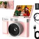 Kids Digital Camera FHD 1080P Digital Camera for Kid with 32GB Card,2'' Flip 180 Screen with Support for Selfie Vlog Cam,Compact Camera with Flash,Birthday for Kids Boys Girls.