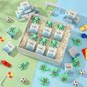 Wettarn 25 Sets Soccer Gifts Positive Stress Balls with Support Boxes for Soccer Team Party Favors Basket Fillers Turtle Desk Decor Sport Stocking Stuffers