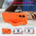 OOK Compatible with iPhone 17 Flower Case with Wrist Strap, Orange Rose Floral TPU Shockproof Protection Slim Cover with Camera Protection for Women Girls, for 6.3inch