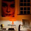 Lotus Atelier Orange Mushroom Lamp for Room Aesthetic Modern Lighting for Bedroom | Cool Retro Living Room Decor (Orange)