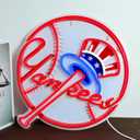 AHlove Neon Signs for Wall DecorBaseball Team Neon Lights for BedroomLED Signs Suitable for Man CaveBirthdayFather's Day and Christmas Gifts for Man 13 * 15Inch