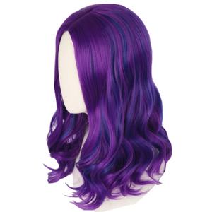 Topcosplay Purple Mixed Blue Wigs for Kids Girls Wig Halloween Costume Cosplay