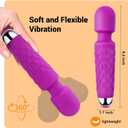 Personal Wand Massager, Power Wand Wireless Rechargeable Handheld Vibrating Massager, Body Massaging for Woman Back Neck Muscle Aches
