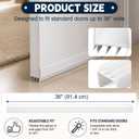 Yaocom 2 Pack 36” U Shape Door Bottom Seal, Exterior Door Sweep, Adjustable Weatherstripping Draft Stopper, Block Light Reduce Noise, Slide on Install, Fits 36” x 1-3/4”, Fills 3/8”-3/4” Gap (White)