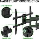 USX Mount Full Motion TV Wall Mount for 37-82 Inch TVs, Swivel and Tilt Wall Mount TV Barcket with Extension, Max VESA 600x400mm & 16" Wood StudsFit Most 55 65 70 75 80 inch TVs