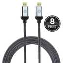 GE
 
UltraPro
 
Premium
 
8ft.
 
4K
 
HDMI
 
Cable
 
with
 
Ethernet,
 
Silver