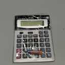 12 Digit Desktop Calculator with Large LCD Display and Sensitive Button, Dual Solar Power and Battery, Standard Function for Office (YE1200v)